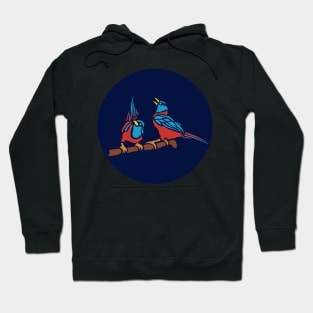 Abstract Bird Design Hoodie